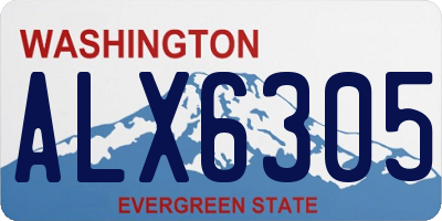 WA license plate ALX6305