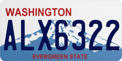WA license plate ALX6322