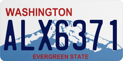 WA license plate ALX6371