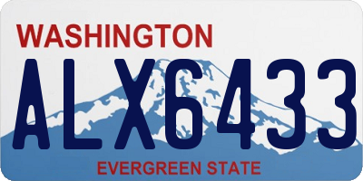 WA license plate ALX6433