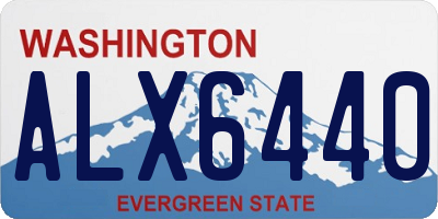 WA license plate ALX6440