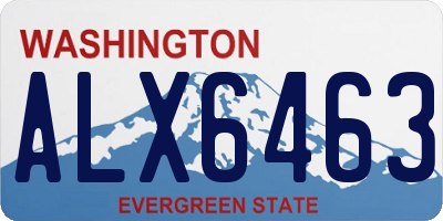 WA license plate ALX6463