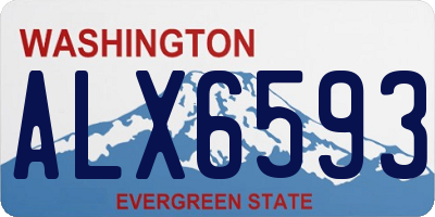 WA license plate ALX6593