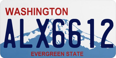 WA license plate ALX6612