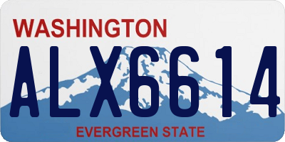 WA license plate ALX6614