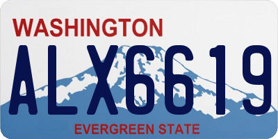 WA license plate ALX6619