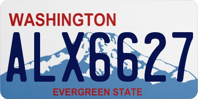 WA license plate ALX6627