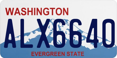 WA license plate ALX6640