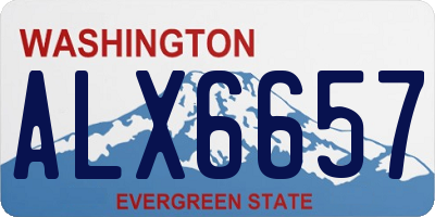 WA license plate ALX6657