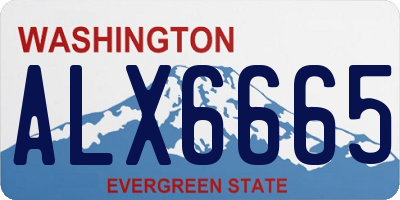 WA license plate ALX6665