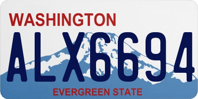 WA license plate ALX6694