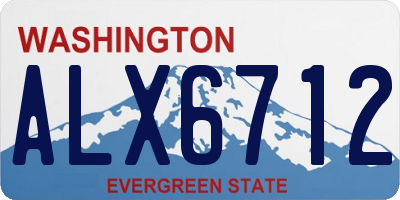WA license plate ALX6712