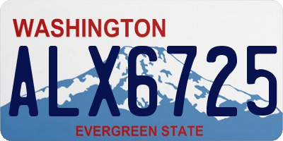 WA license plate ALX6725