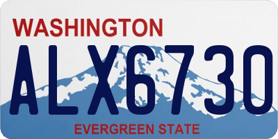 WA license plate ALX6730