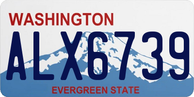WA license plate ALX6739