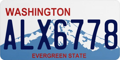 WA license plate ALX6778