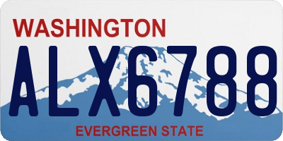 WA license plate ALX6788