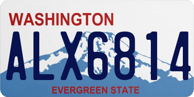 WA license plate ALX6814