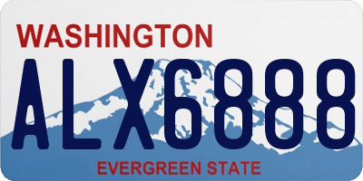 WA license plate ALX6888