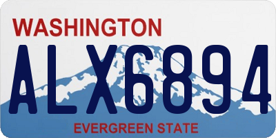 WA license plate ALX6894