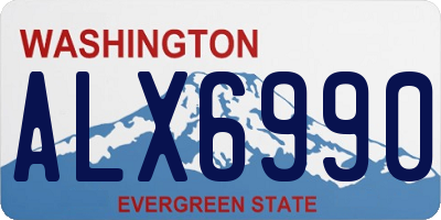 WA license plate ALX6990