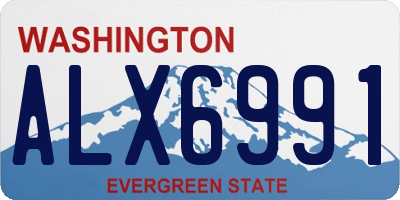 WA license plate ALX6991