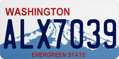WA license plate ALX7039