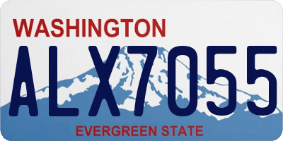 WA license plate ALX7055