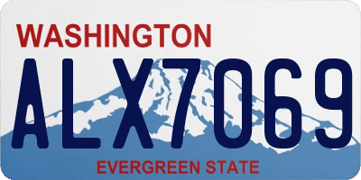 WA license plate ALX7069