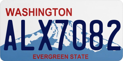WA license plate ALX7082