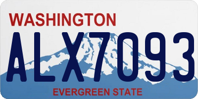 WA license plate ALX7093