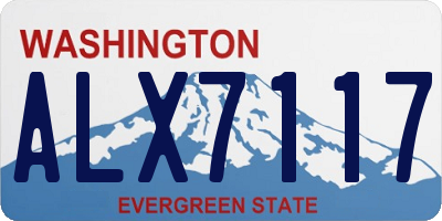 WA license plate ALX7117