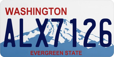 WA license plate ALX7126