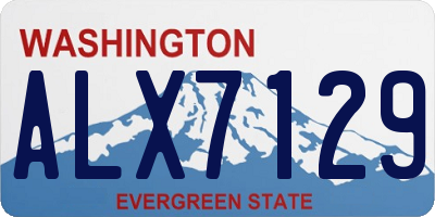 WA license plate ALX7129