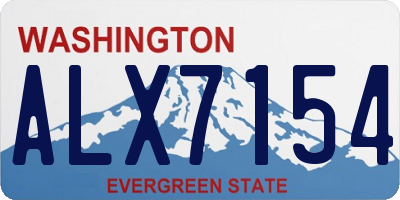 WA license plate ALX7154