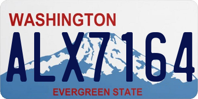 WA license plate ALX7164