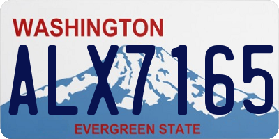 WA license plate ALX7165