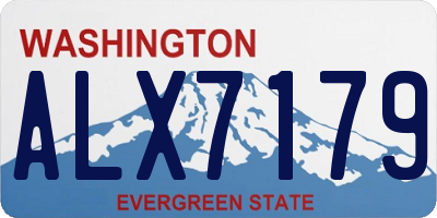 WA license plate ALX7179