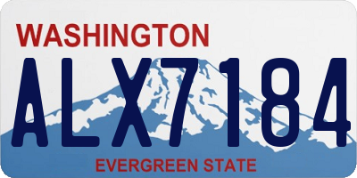 WA license plate ALX7184
