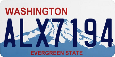 WA license plate ALX7194
