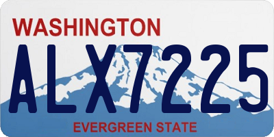 WA license plate ALX7225