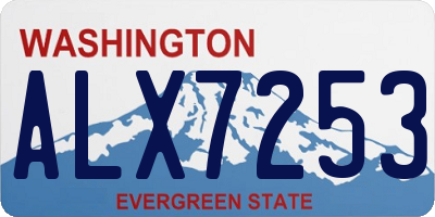 WA license plate ALX7253