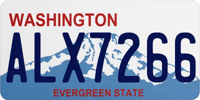 WA license plate ALX7266