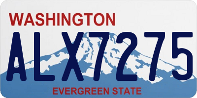 WA license plate ALX7275