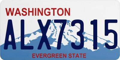 WA license plate ALX7315