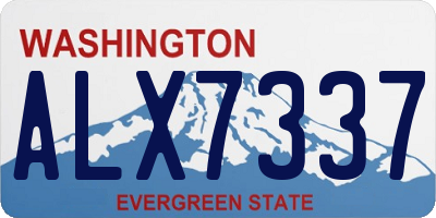 WA license plate ALX7337
