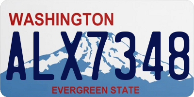 WA license plate ALX7348