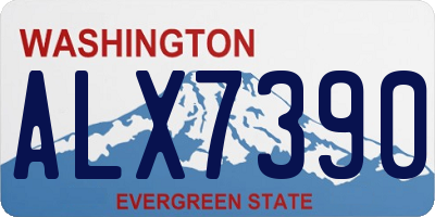 WA license plate ALX7390