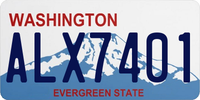 WA license plate ALX7401