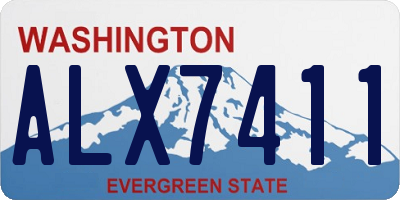 WA license plate ALX7411